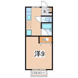 郡山駅 徒歩24分 2階の物件間取画像